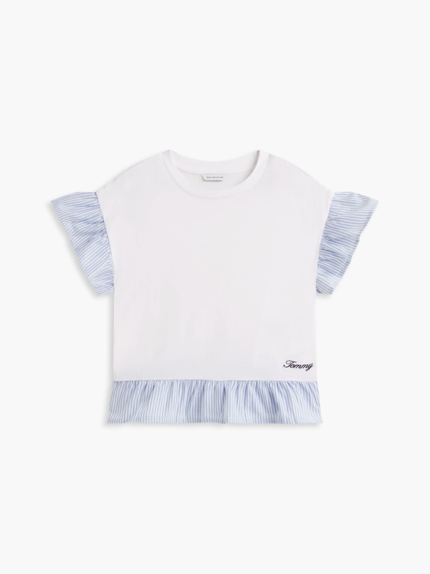 Tommy Hilfiger Kids' Mixed-Media Ruffle T-Shirt