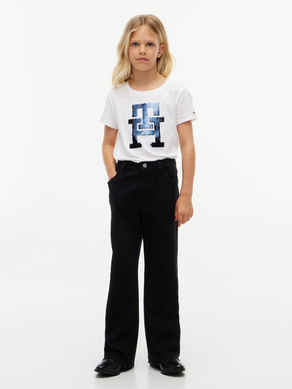 Tommy Hilfiger Kids' Flip Sequin Monogram T-Shirt