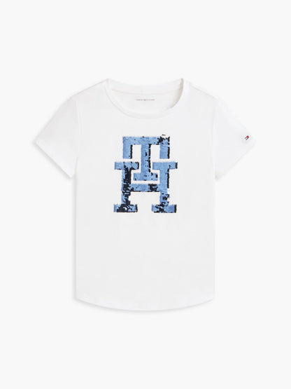 Tommy Hilfiger Kids' Flip Sequin Monogram T-Shirt