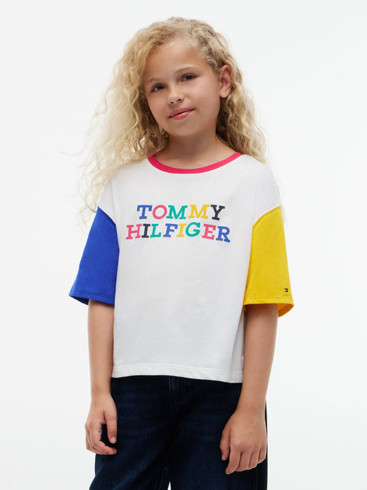 Tommy Hilfiger Kids' Multicolor Logo Colorblock T-Shirt
