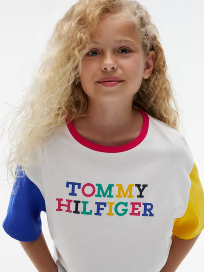 Tommy Hilfiger Kids' Multicolor Logo Colorblock T-Shirt