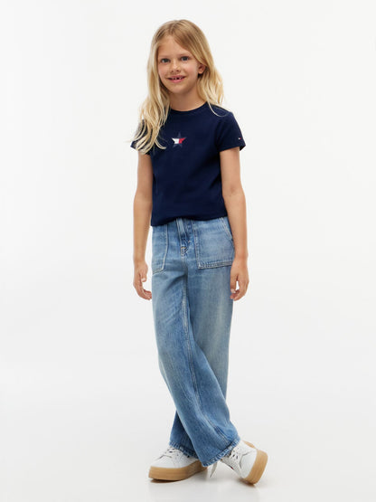 Tommy Hilfiger Kids' Star Logo Stretch T-Shirt