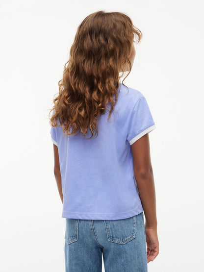 Tommy Hilfiger Kids' Flocked Tommy Logo Ringer T-Shirt