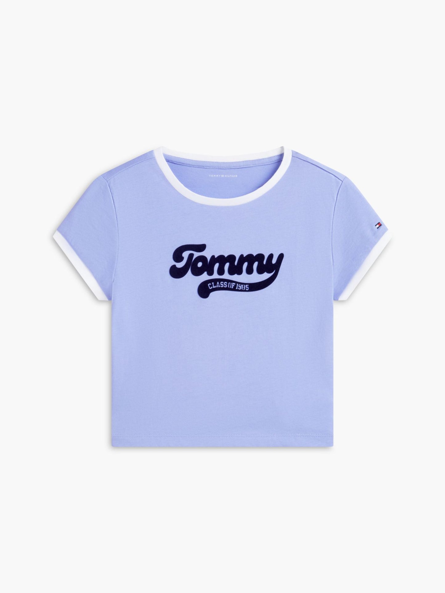 Tommy Hilfiger Kids' Flocked Tommy Logo Ringer T-Shirt