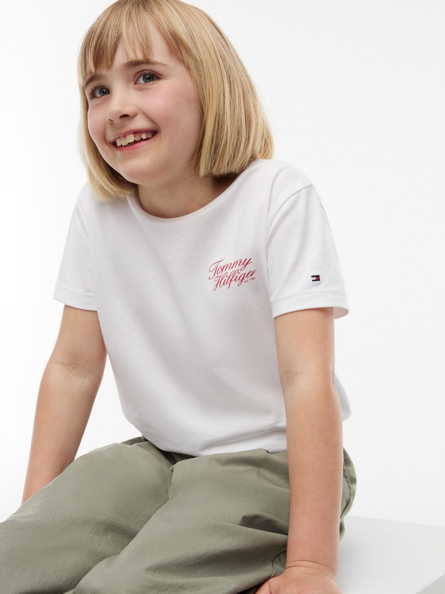 Tommy Hilfiger Kids' Hilfiger Script Logo T-Shirt
