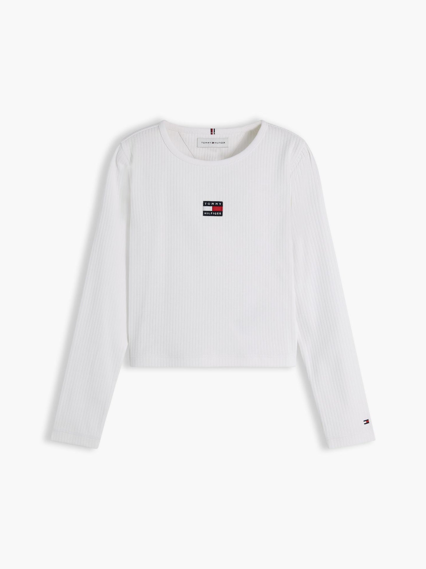 Tommy Hilfiger Kids' Long-Sleeve Badge Ribbed T-Shirt