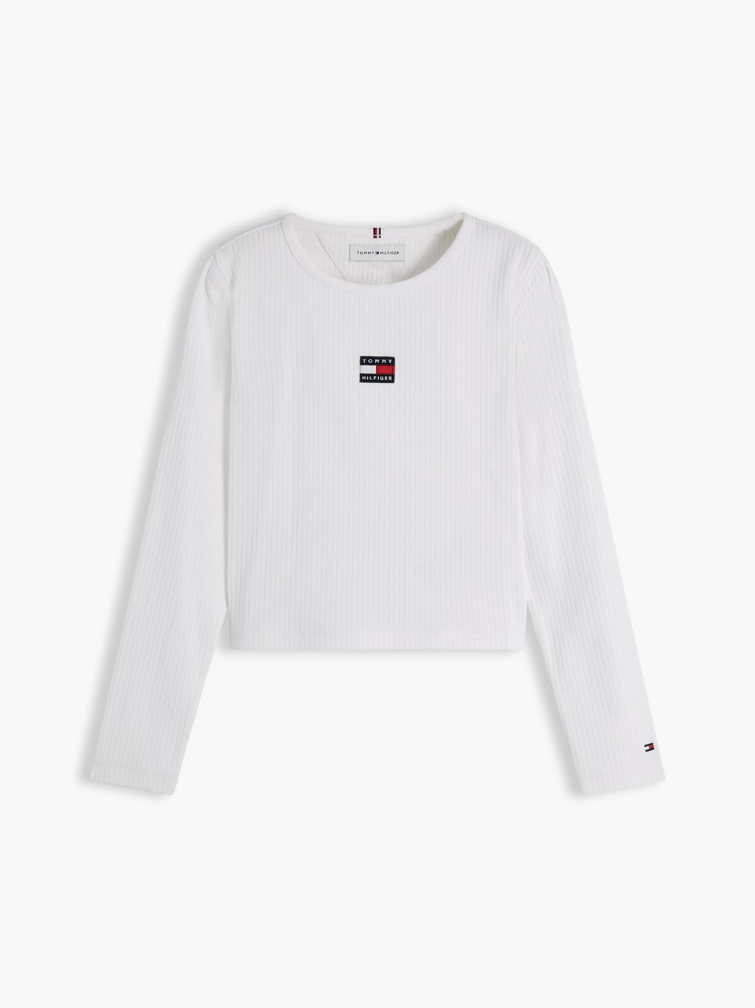 Tommy Hilfiger Kids' Long-Sleeve Badge Ribbed T-Shirt