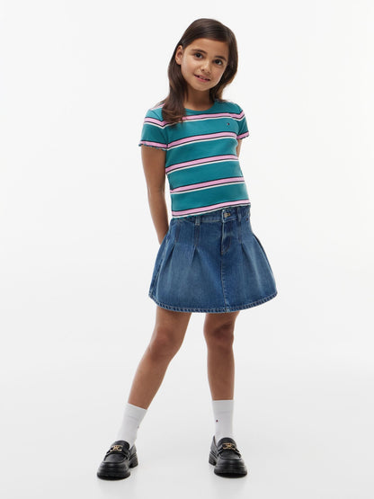 Tommy Hilfiger Kids' Lettuce-Trim Ribbed Top