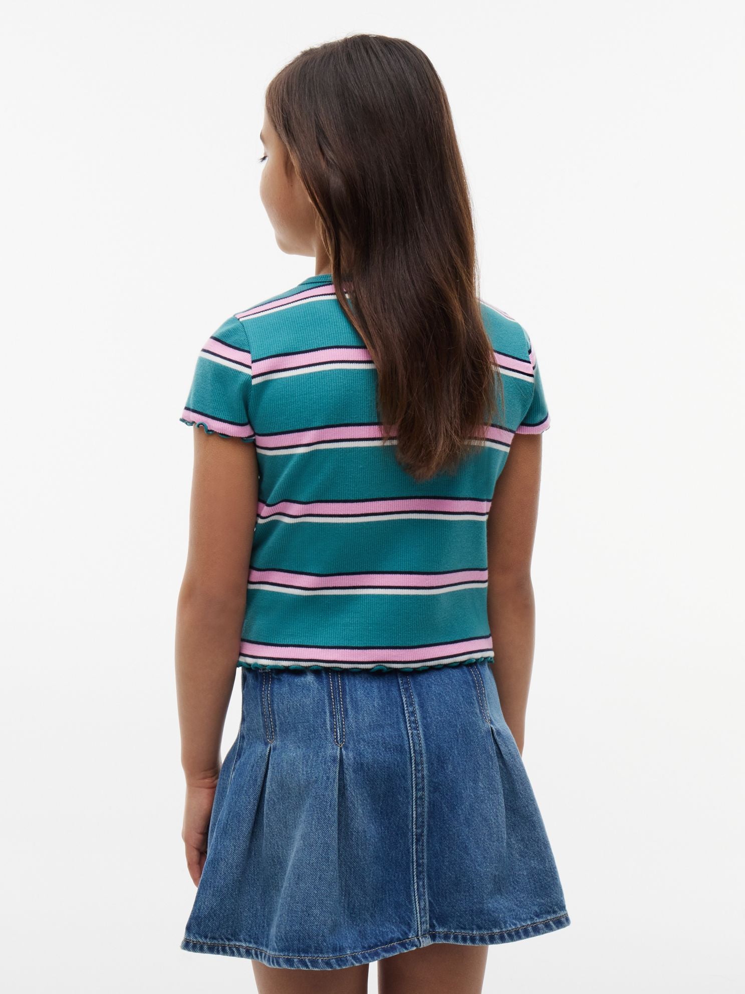 Tommy Hilfiger Kids' Lettuce-Trim Ribbed Top