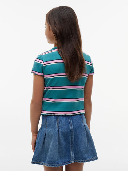 Tommy Hilfiger Kids' Lettuce-Trim Ribbed Top