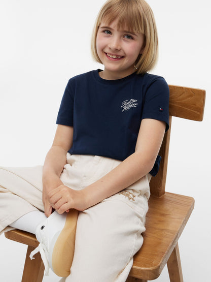 Tommy Hilfiger Kids' Hilfiger Script Logo T-Shirt