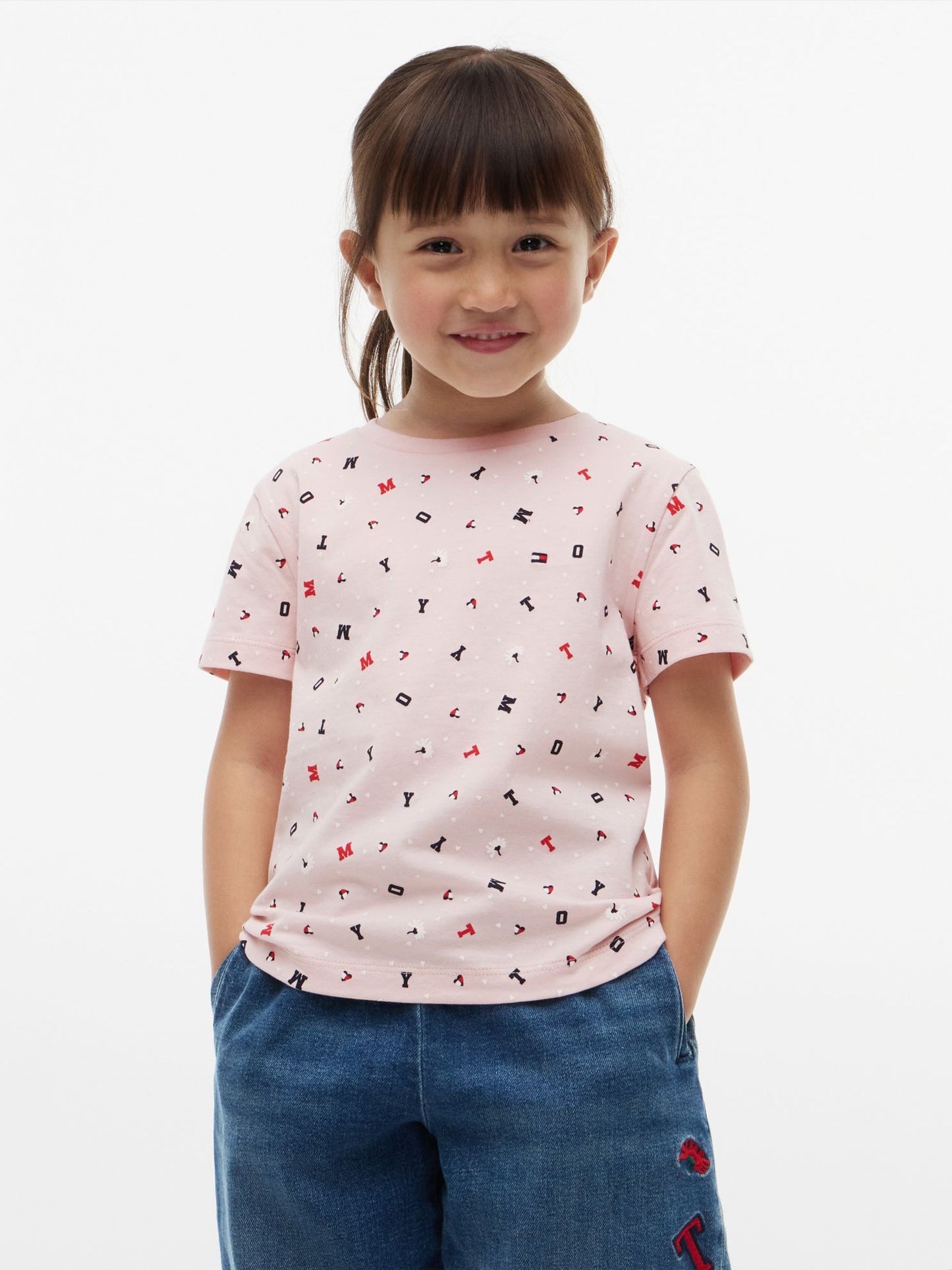 Tommy Hilfiger Kids' Allover Tommy Letter Logo T-Shirt