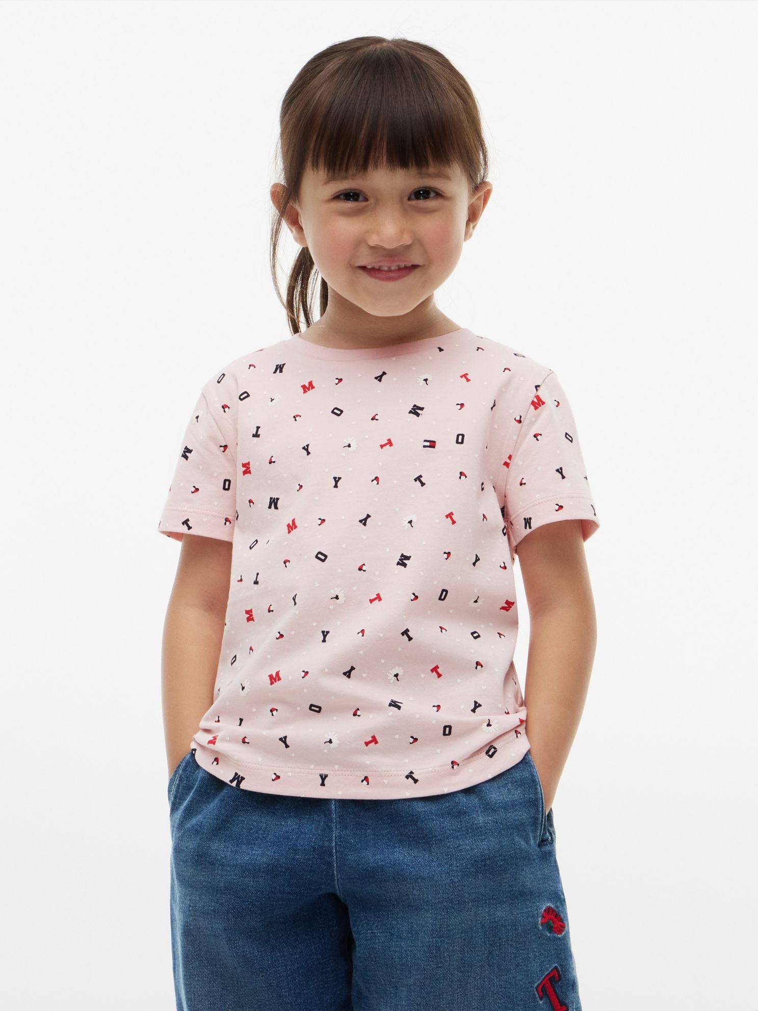 Tommy Hilfiger Kids' Allover Tommy Letter Logo T-Shirt