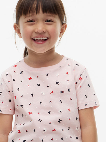 Tommy Hilfiger Kids' Allover Tommy Letter Logo T-Shirt