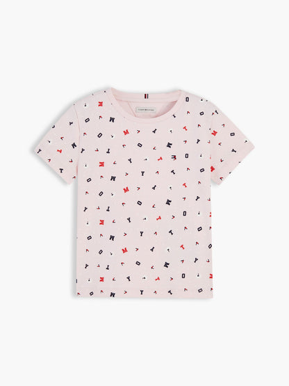Tommy Hilfiger Kids' Allover Tommy Letter Logo T-Shirt