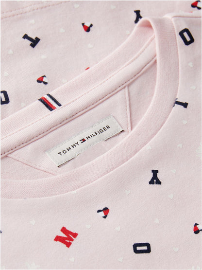 Tommy Hilfiger Kids' Allover Tommy Letter Logo T-Shirt