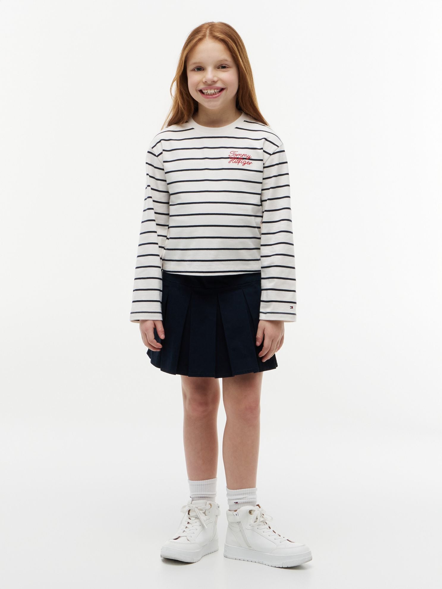 Tommy Hilfiger Kids' Tommy Logo Striped T-Shirt