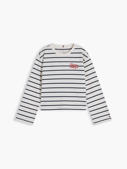 Tommy Hilfiger Kids' Tommy Logo Striped T-Shirt