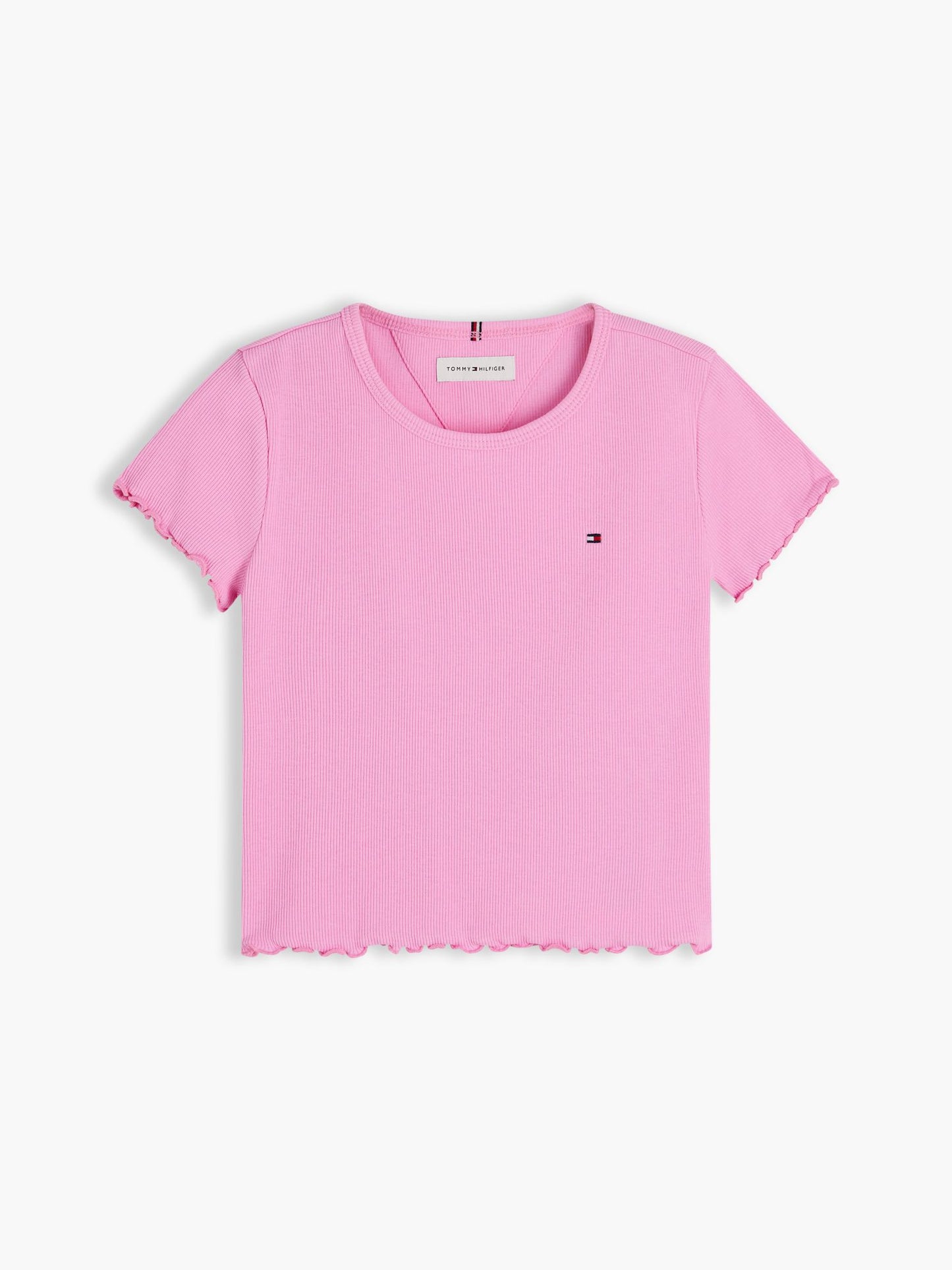 Tommy Hilfiger Kids' Lettuce-Trim Ribbed Top