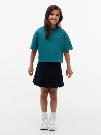 Tommy Hilfiger Kids' Tommy Logo Rhinestone Flag T-Shirt