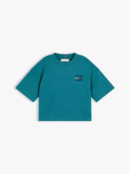 Tommy Hilfiger Kids' Tommy Logo Rhinestone Flag T-Shirt