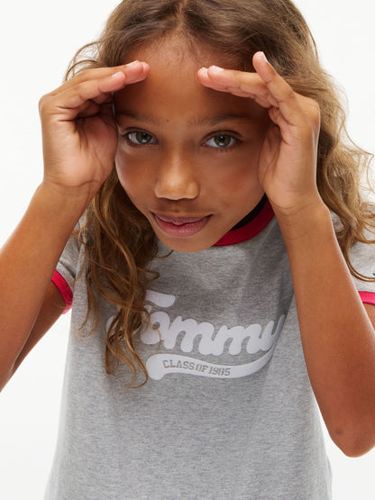 Tommy Hilfiger Kids' Flocked Tommy Logo Ringer T-Shirt