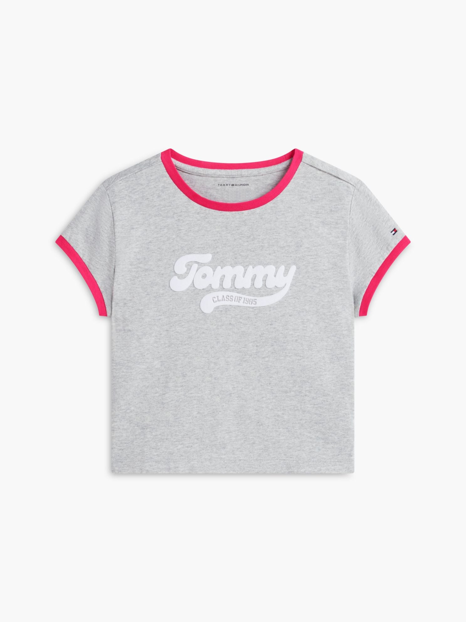 Tommy Hilfiger Kids' Flocked Tommy Logo Ringer T-Shirt