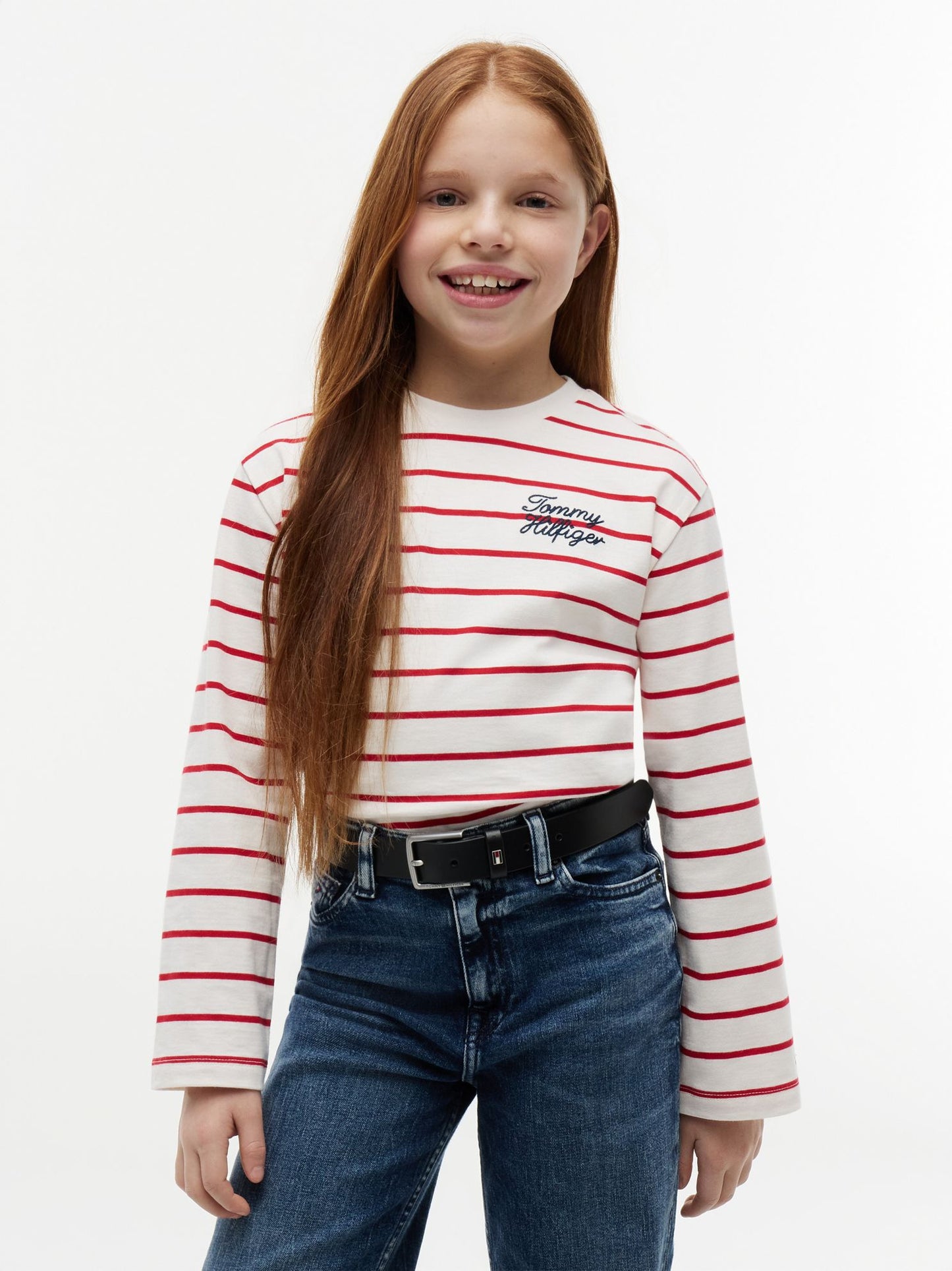 Tommy Hilfiger Kids' Tommy Logo Striped T-Shirt