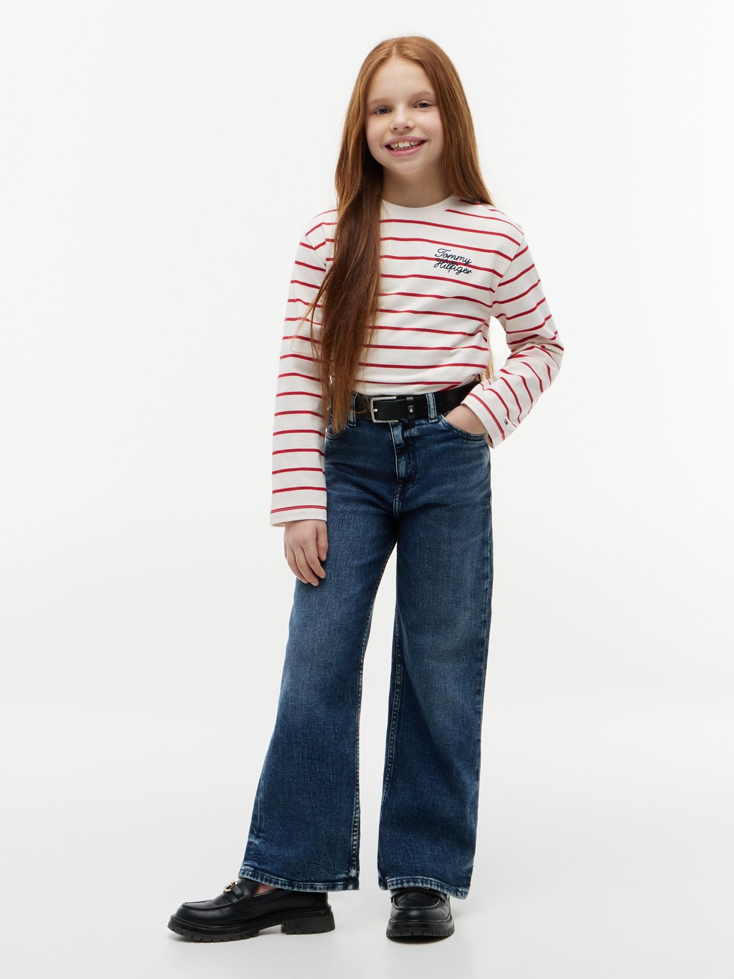 Tommy Hilfiger Kids' Tommy Logo Striped T-Shirt