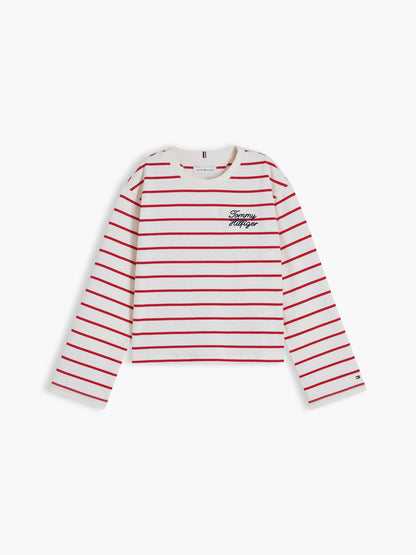 Tommy Hilfiger Kids' Tommy Logo Striped T-Shirt