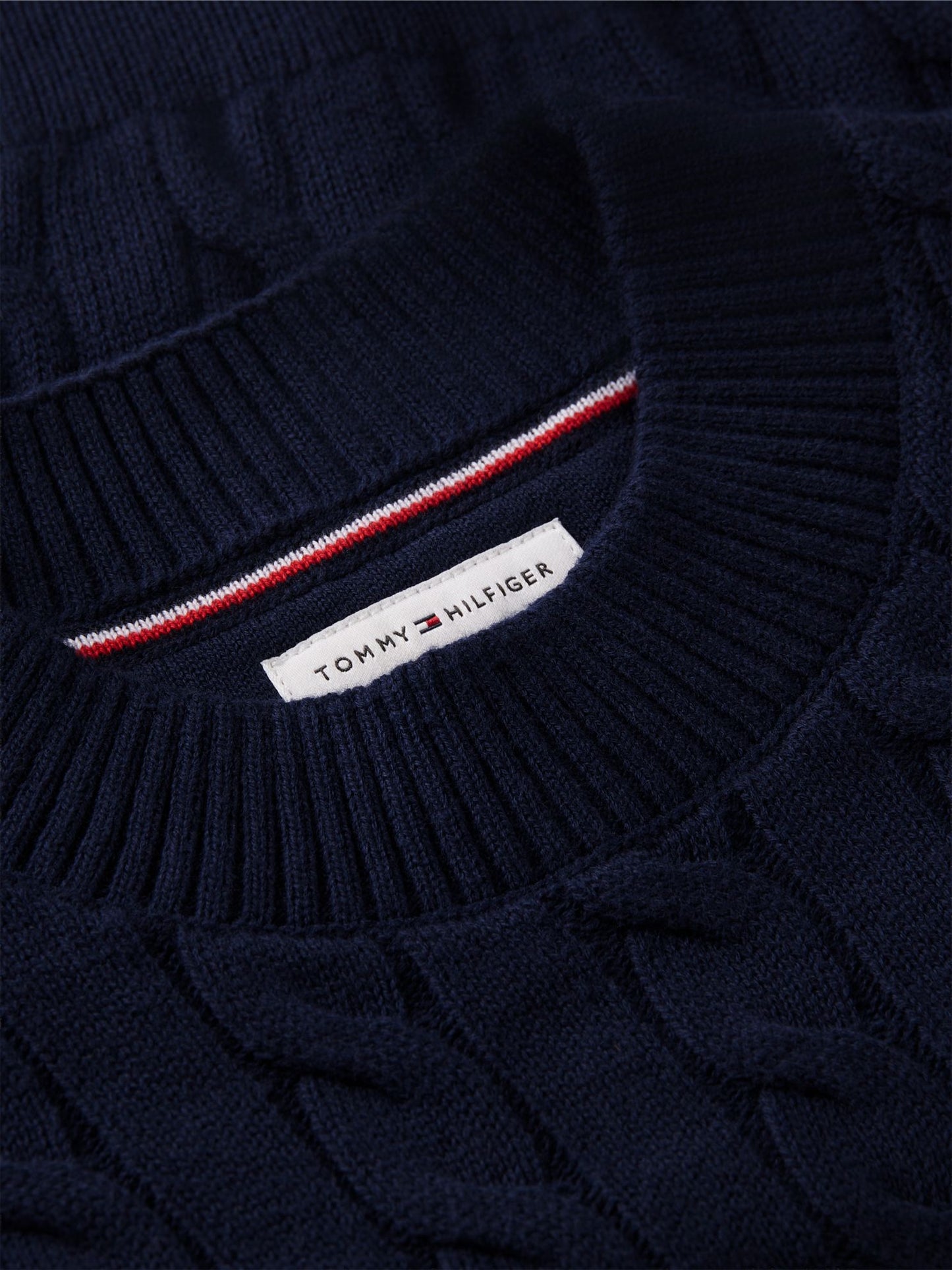 Tommy Hilfiger Kids' Flower Motif Cable Knit Sweater