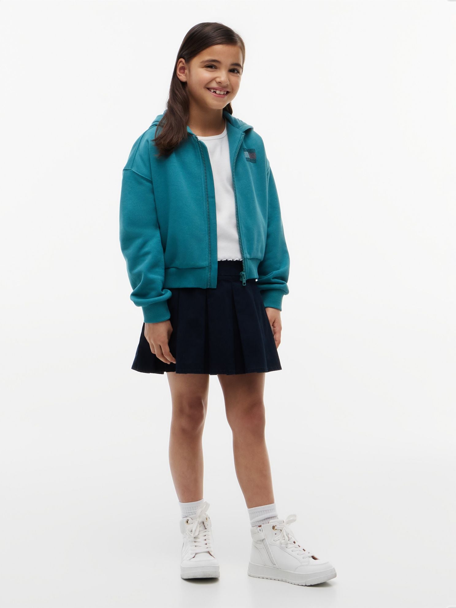 Tommy Hilfiger Kids' Tommy Rhinestone Flag Zip Hoodie