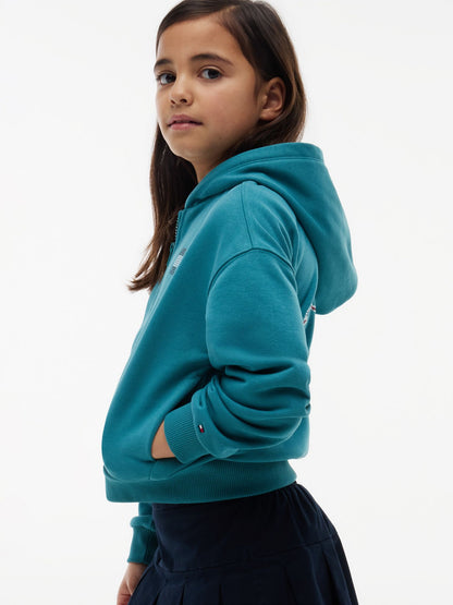 Tommy Hilfiger Kids' Tommy Rhinestone Flag Zip Hoodie