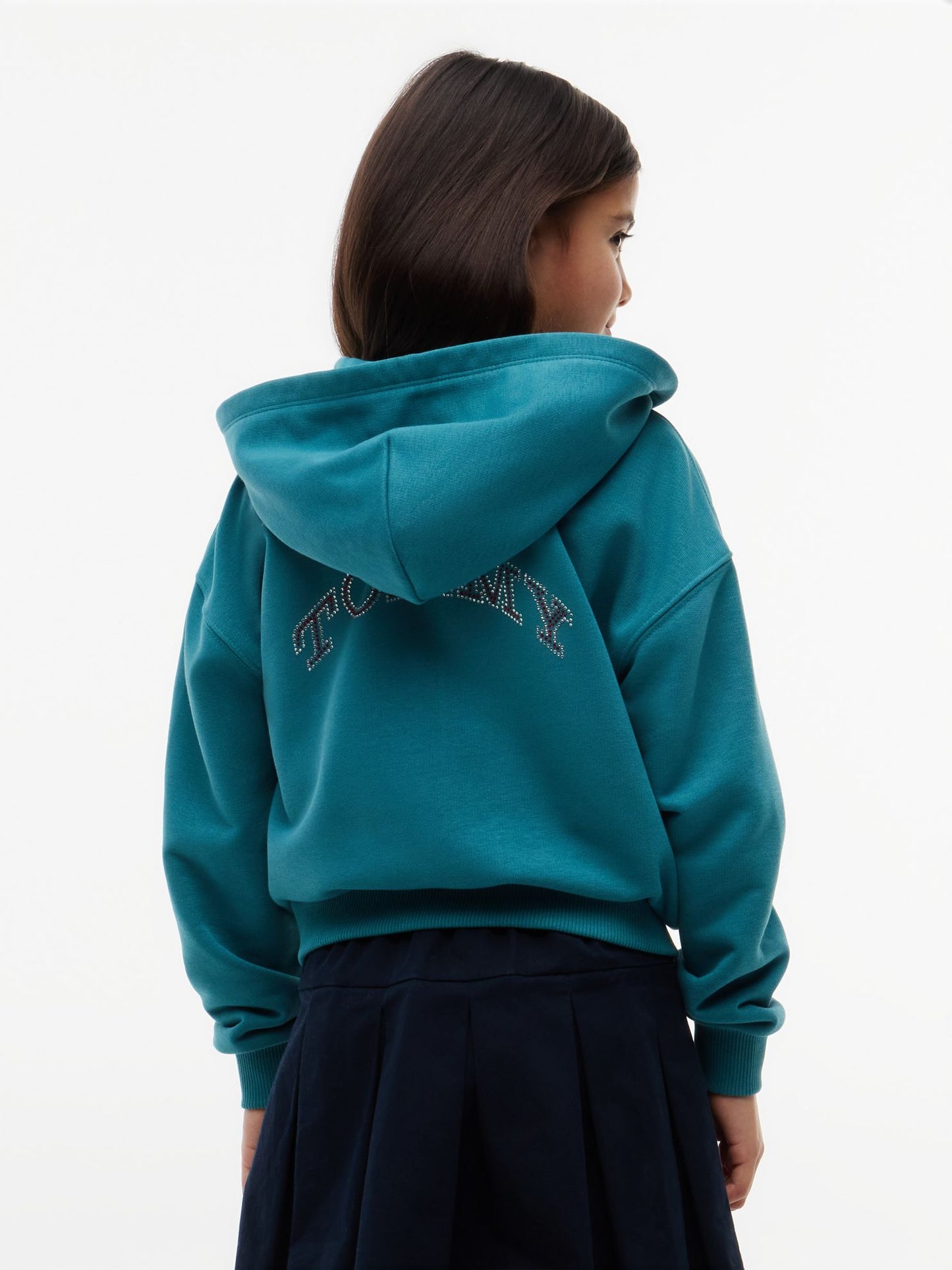 Tommy Hilfiger Kids' Tommy Rhinestone Flag Zip Hoodie