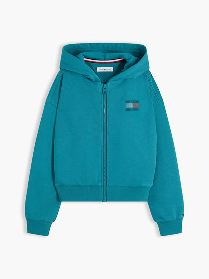 Tommy Hilfiger Kids' Tommy Rhinestone Flag Zip Hoodie