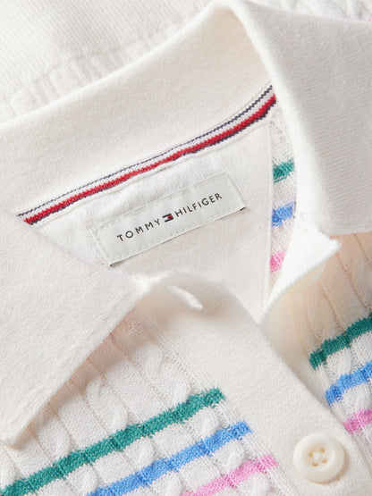 Tommy Hilfiger Kids' Cable Knit Polo Cardigan