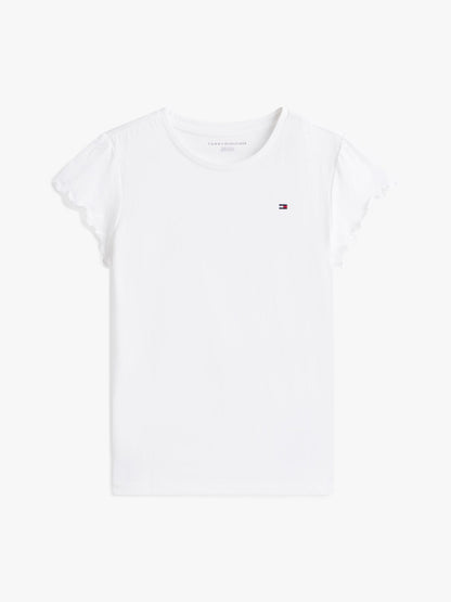 Tommy Hilfiger Kids' Lettuce-Trim Sleeve T-Shirt