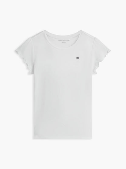 Tommy Hilfiger Kids' Lettuce-Trim Sleeve T-Shirt