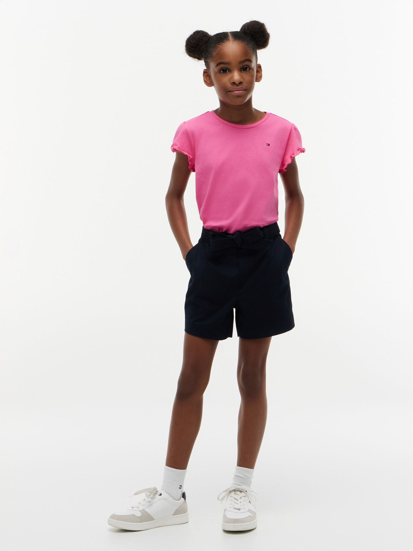 Tommy Hilfiger Kids' Lettuce-Trim Sleeve T-Shirt