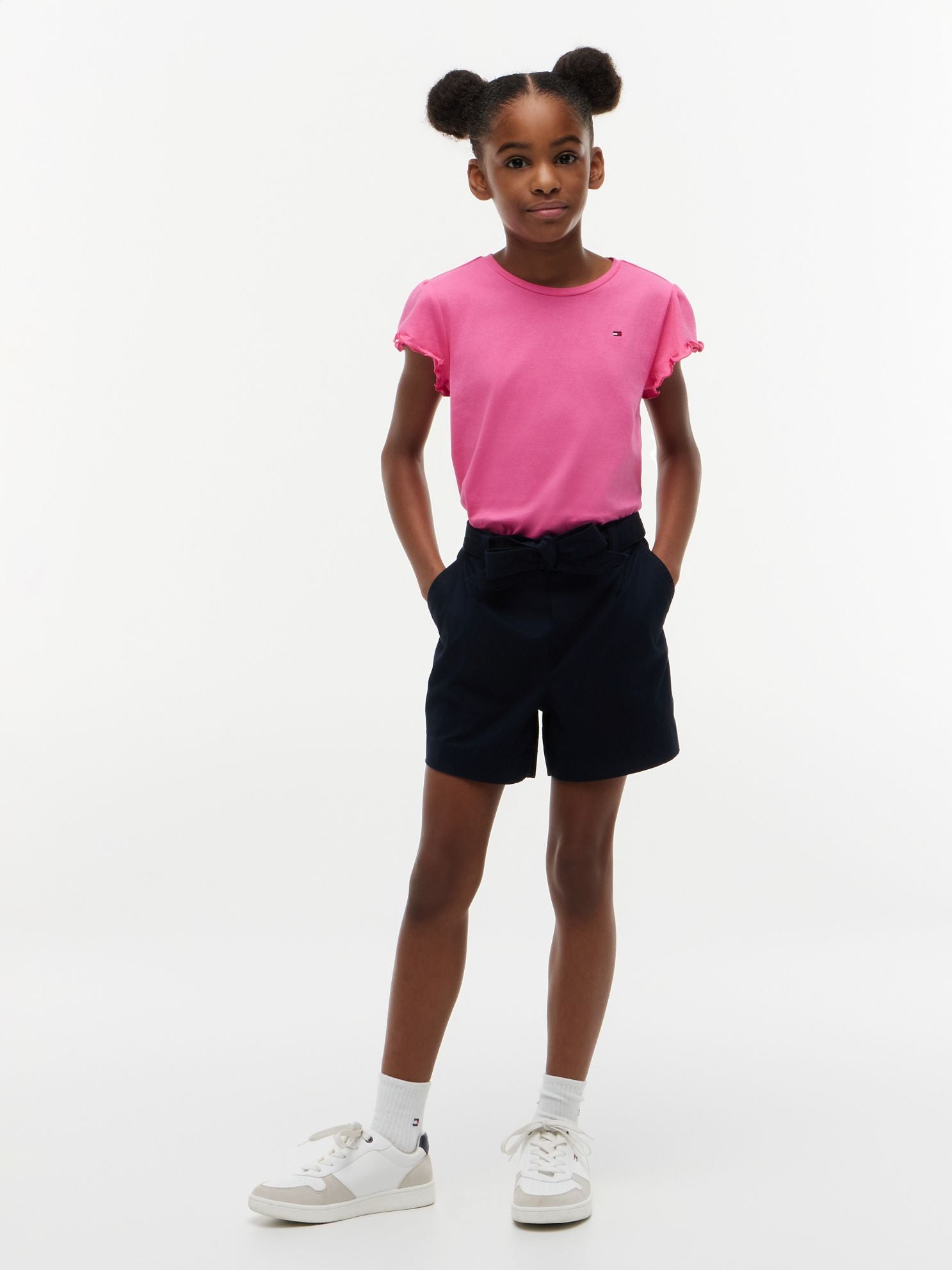 Tommy Hilfiger Kids' Lettuce-Trim Sleeve T-Shirt