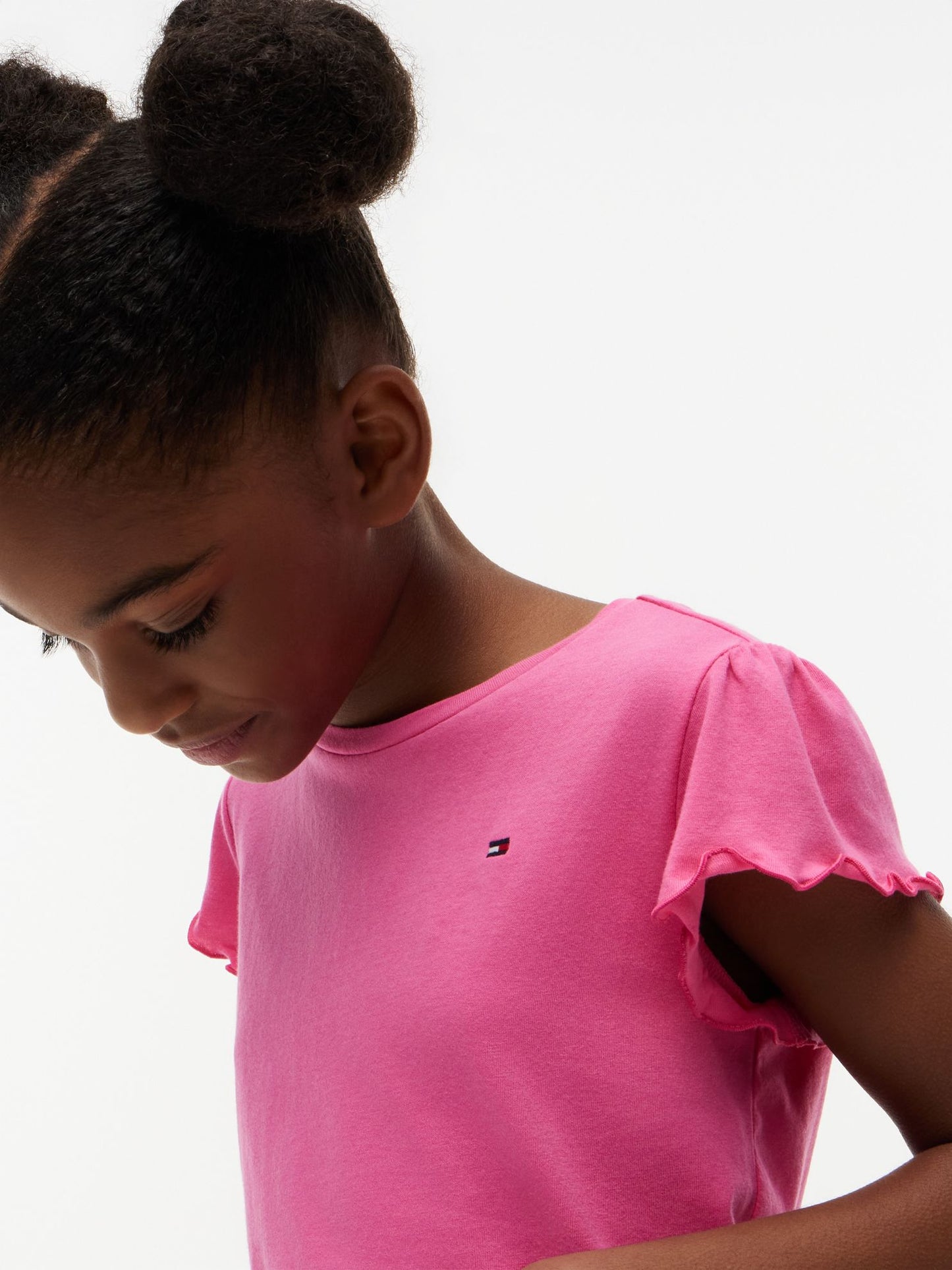 Tommy Hilfiger Kids' Lettuce-Trim Sleeve T-Shirt