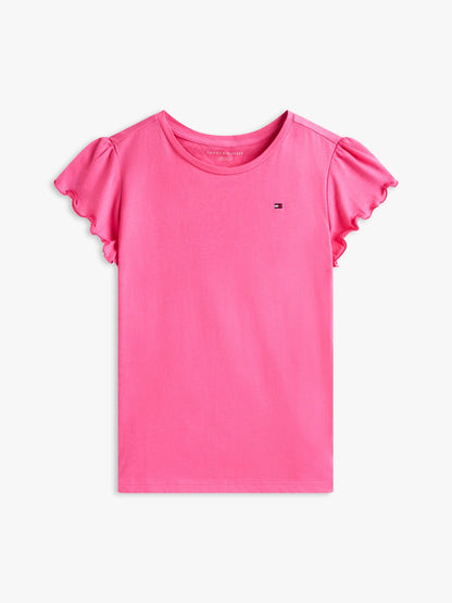 Tommy Hilfiger Kids' Lettuce-Trim Sleeve T-Shirt