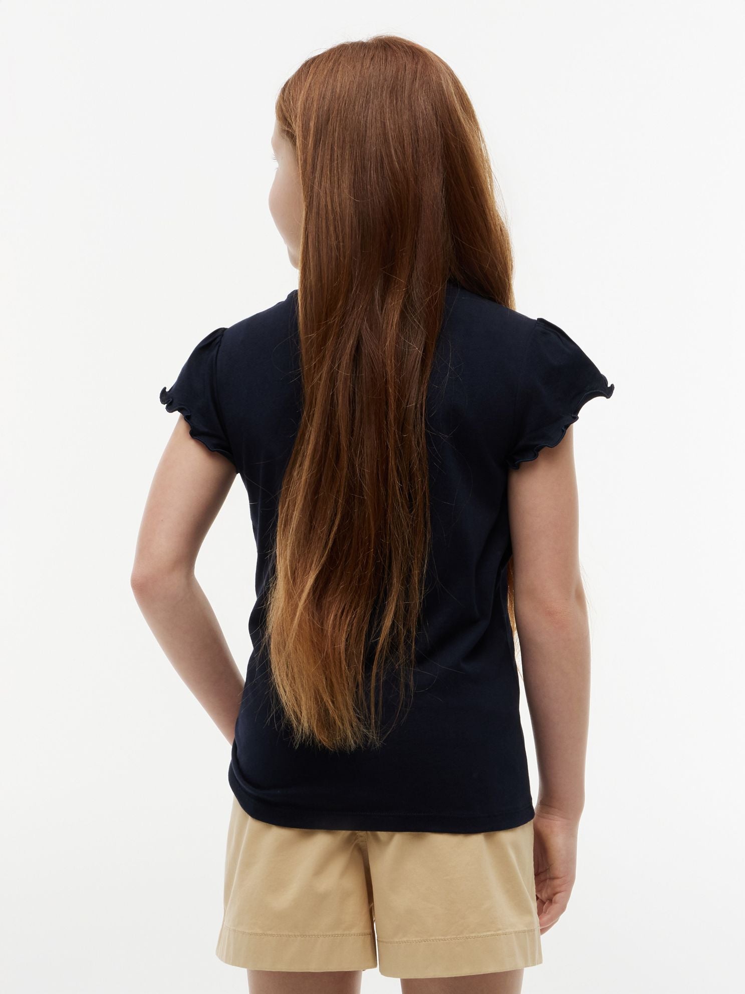 Tommy Hilfiger Kids' Lettuce-Trim Sleeve T-Shirt