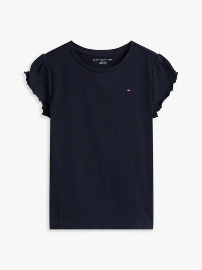 Tommy Hilfiger Kids' Lettuce-Trim Sleeve T-Shirt