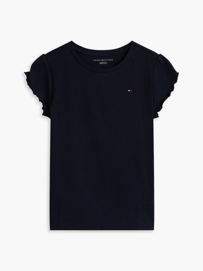 Tommy Hilfiger Kids' Lettuce-Trim Sleeve T-Shirt