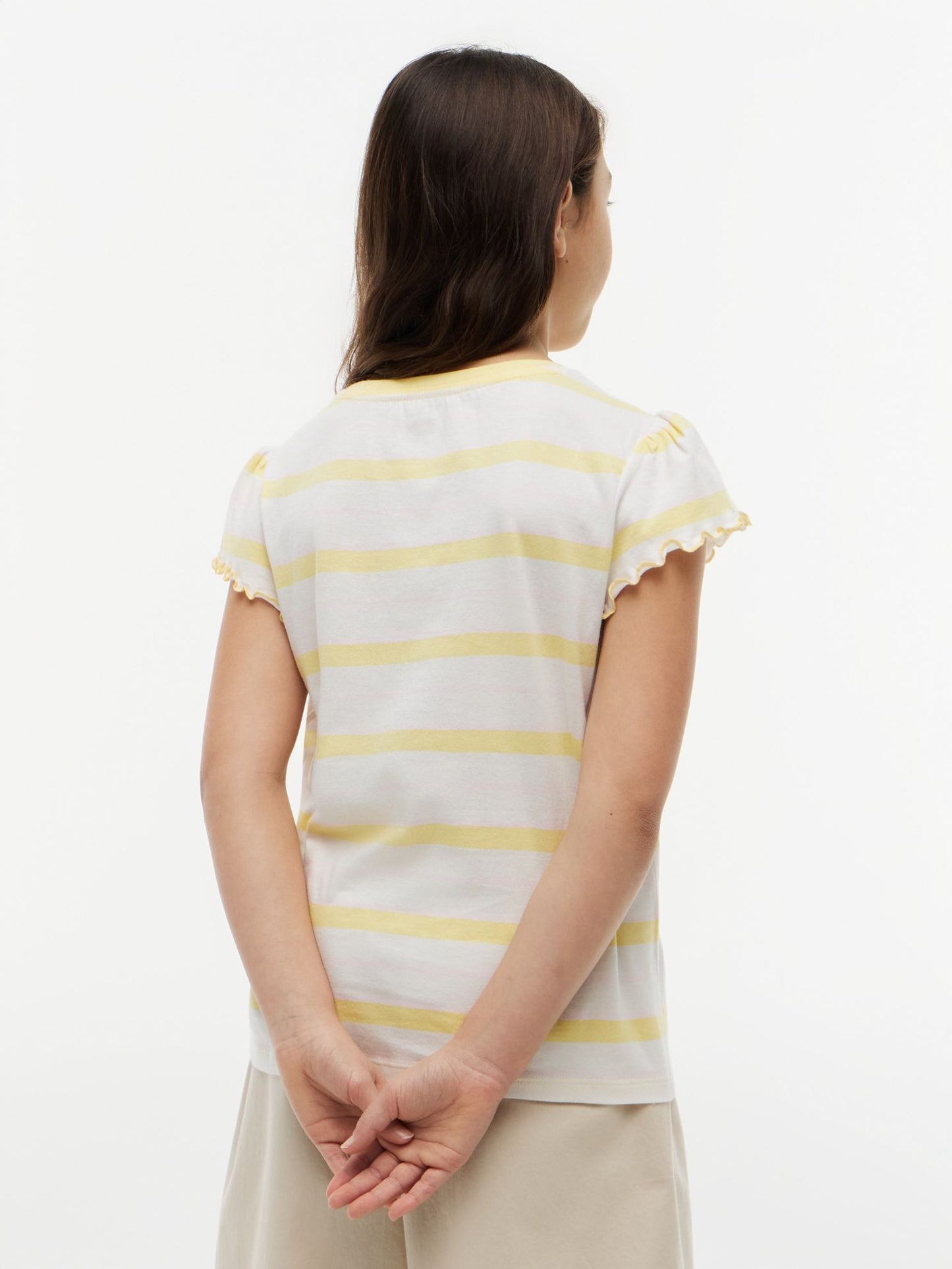 Tommy Hilfiger Kids' Stripe Lettuce-Trim Sleeve T-Shirt