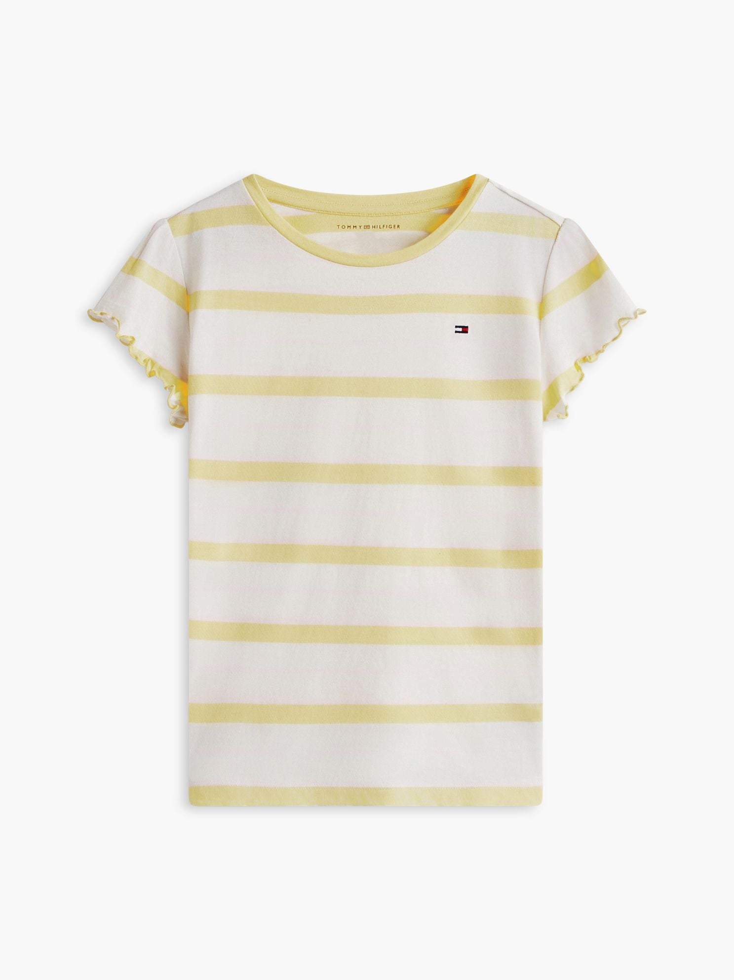 Tommy Hilfiger Kids' Stripe Lettuce-Trim Sleeve T-Shirt