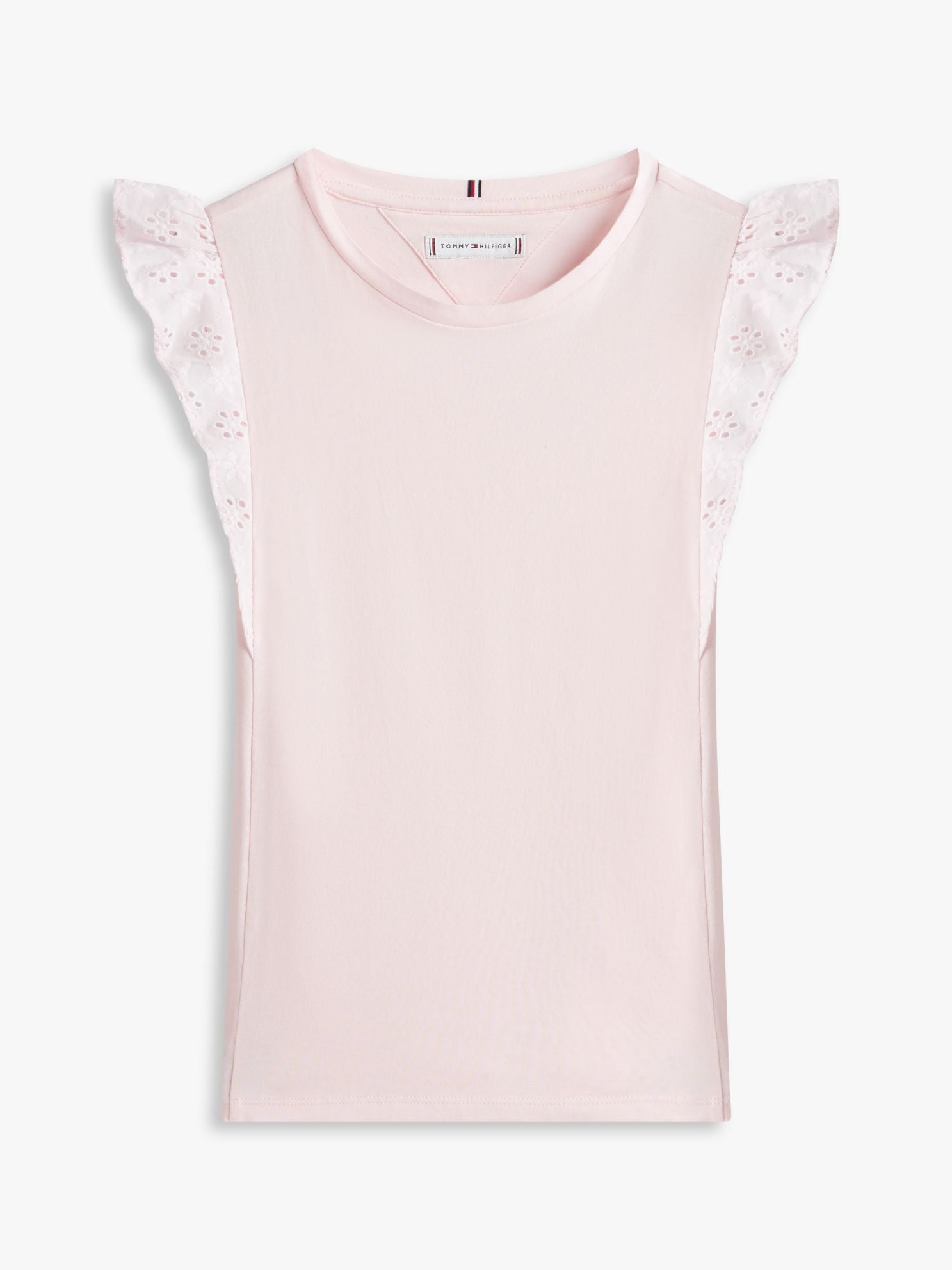 Tommy Hilfiger Kids' Embroidered Eyelet Flutter T-Shirt