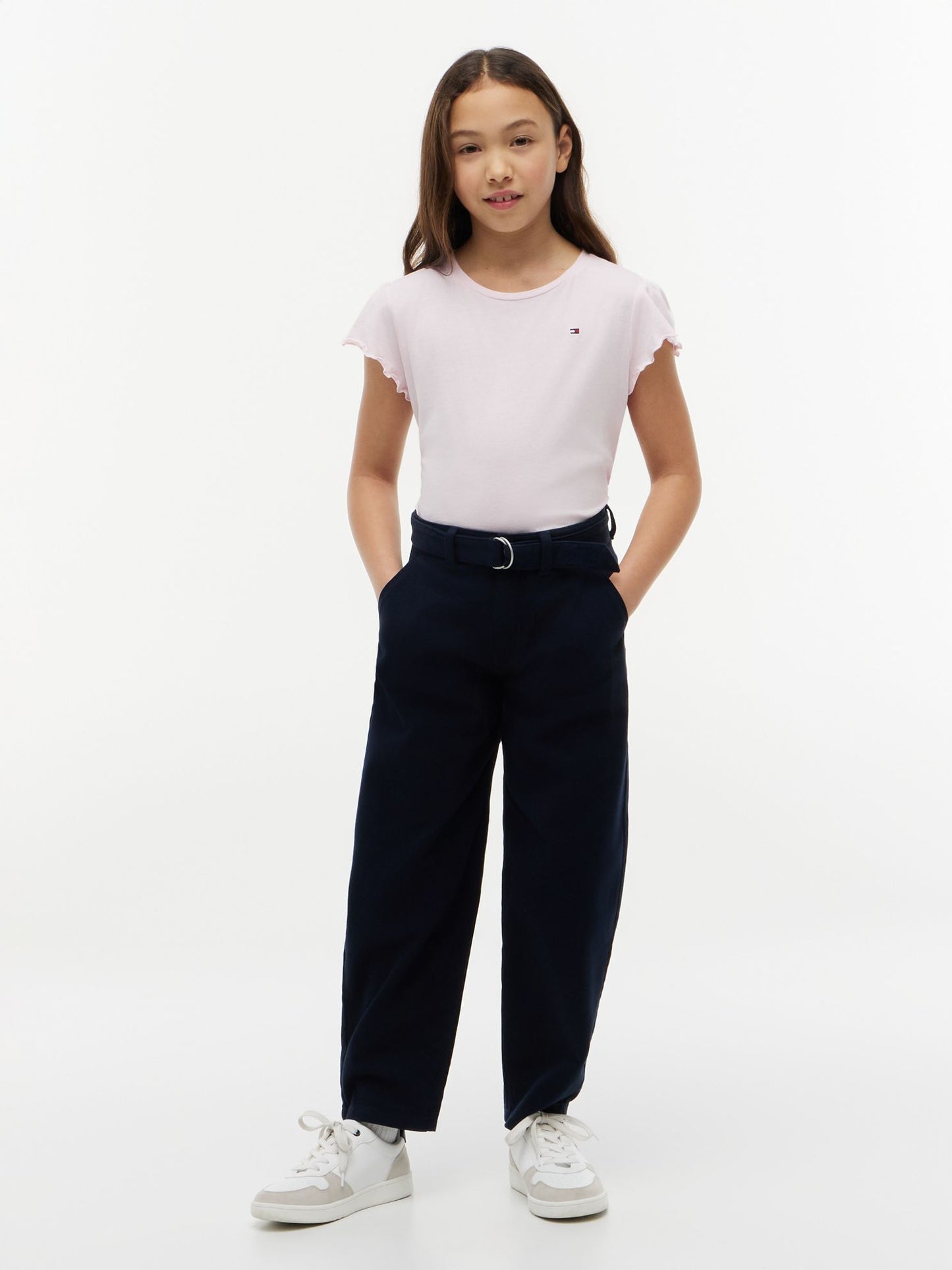 Tommy Hilfiger Kids' Lettuce-Trim Sleeve T-Shirt