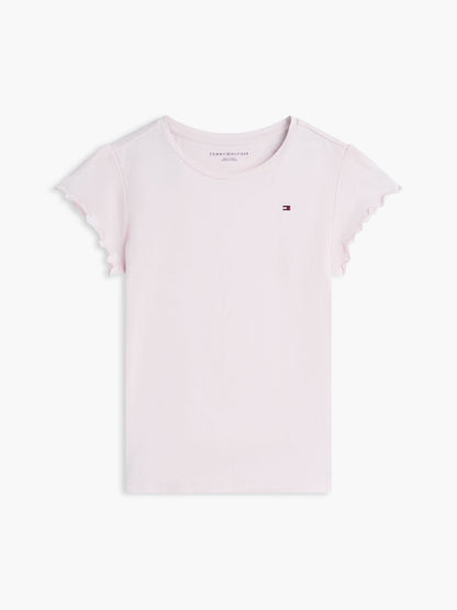 Tommy Hilfiger Kids' Lettuce-Trim Sleeve T-Shirt